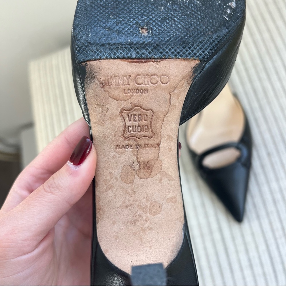 Jimmy Choo Pointed Toe Mules Kitten Toe - image 2